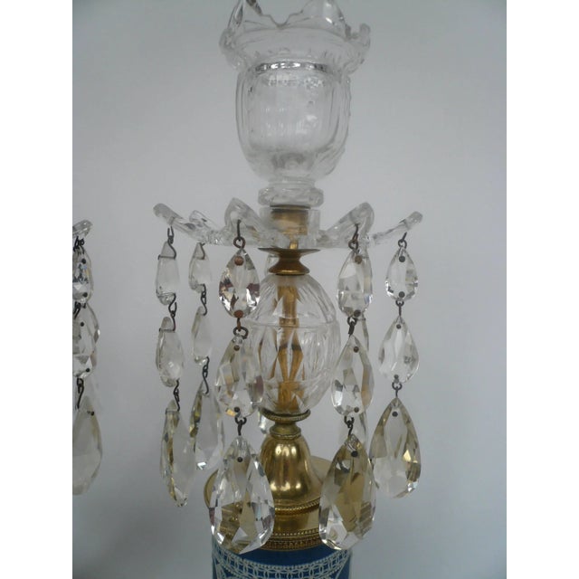 Brass 19th Century George III Style Jasperware Candlesticks - A Pair For Sale - Image 8 of 9