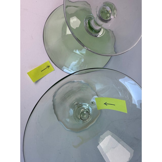 Green 1950s Green Glass Dessert Cups, Set of 10 For Sale - Image 8 of 10