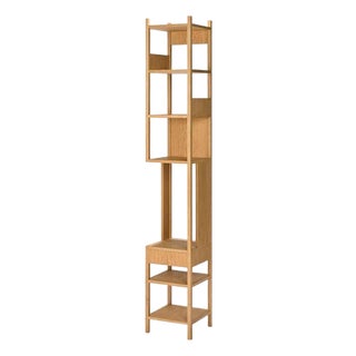 Wood Lungangolo Shelving Unit attributed to Achille Castiglioni for Hille For Sale