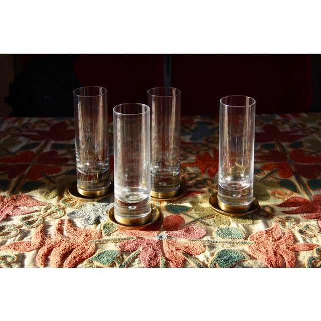 Antique Poker Dassi Playing Cards Coasters in Brass and Glass from Modiano, Italy, 1950s, Set of 4 For Sale - Image 11 of 13