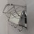 Metal Art Deco Wall Coat Rack with Adjustable Faceted Mirror in Chrome Frame, 1930s For Sale - Image 7 of 14