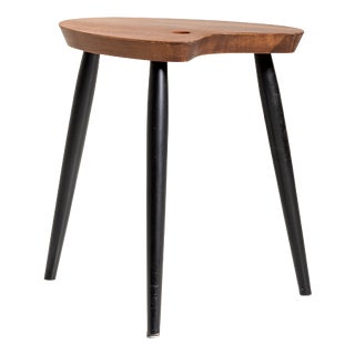 Vintage Scandinavian Stool with Teak Palette Top, 1950s For Sale
