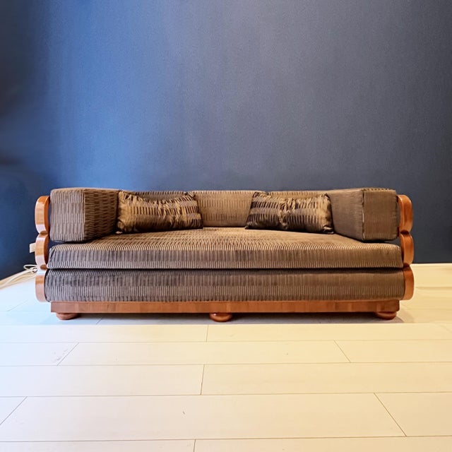 Art Deco Sofa, Budapest, 1930s For Sale - Image 9 of 16