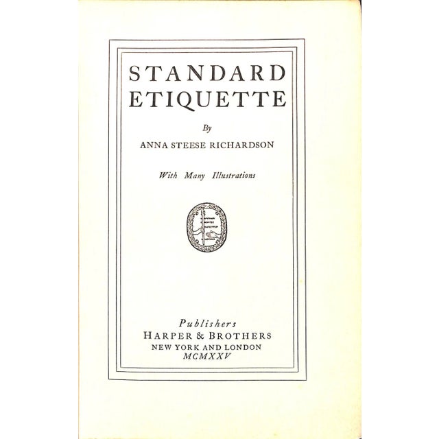 Traditional "Standard Etiquette" 1925 Richardson, Anna Steese For Sale - Image 3 of 11