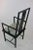 Baker Furniture Company Hollywood Regency Baker Furn.Contemporary Black Lacquer Armchair- Great for a Desk or Accent Chair For Sale - Image 4 of 5
