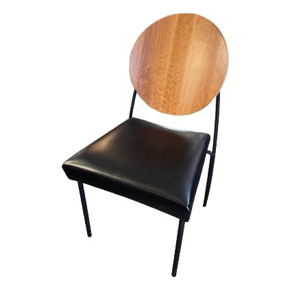 1991 Dakota Jackson Memphis Style Vik-Ter Side Chair Upholstered Seat Maple Back For Sale