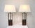 Laurel Styled Faux Rosewood Lucite Table Lamps For Sale - Image 12 of 13
