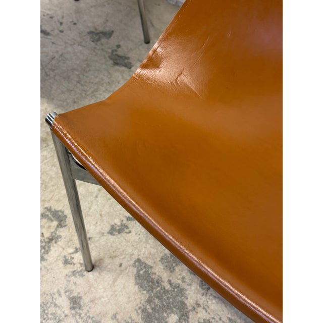 Gordon Guillaumier Leather Sling Lyo Dining Chairs for Frag, Italy - Set of Four For Sale - Image 16 of 17