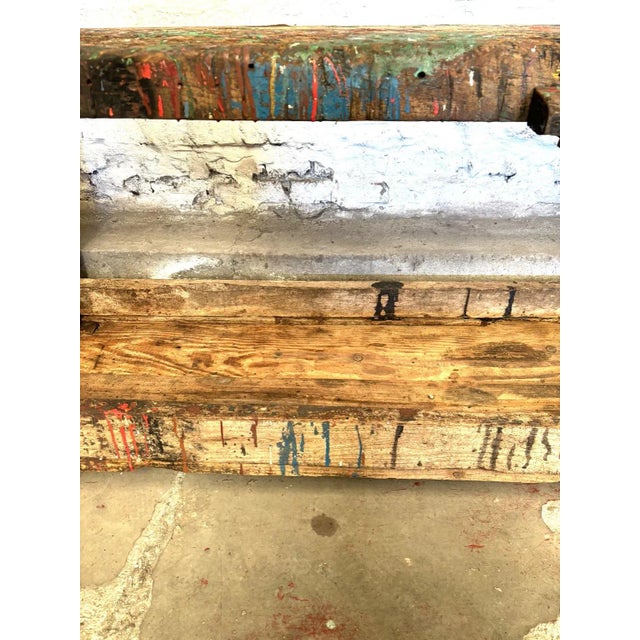 Vintage Workbench in Wood For Sale - Image 9 of 13