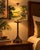 Tropical Heron Bamboo-Style Shade on Neoclassical Palm-Frond Table Lamp For Sale - Image 4 of 5