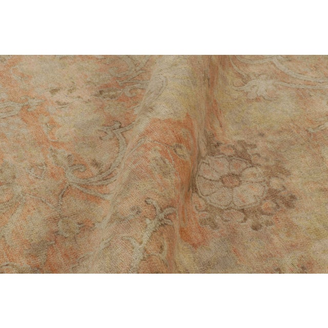 Textile Rug & Kilim’s Modern Classics Rug With Traditional All-Over Pattern in Gold and Rus For Sale - Image 7 of 8