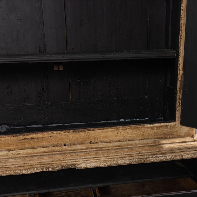 Gold 19th C. Swedish Secretary With Vitrine Library in Original Paint For Sale - Image 8 of 12