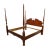 English King Size Carved Cherry Wood Kincaid Furniture Limited Edition General William Lenoir Four Poster Rice Bed - Late 20th Century - 82" X 89" X 84" For Sale - Image 3 of 6