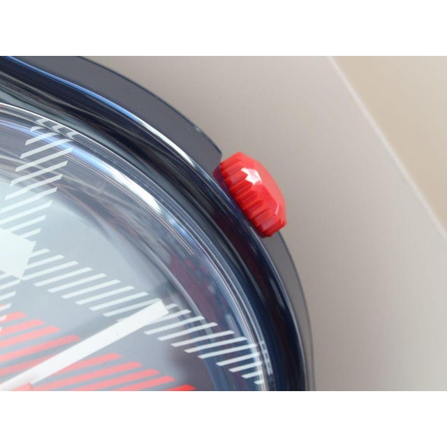 Blue Maxi Tartan Wall Clock from Swatch, 1980 For Sale - Image 8 of 10