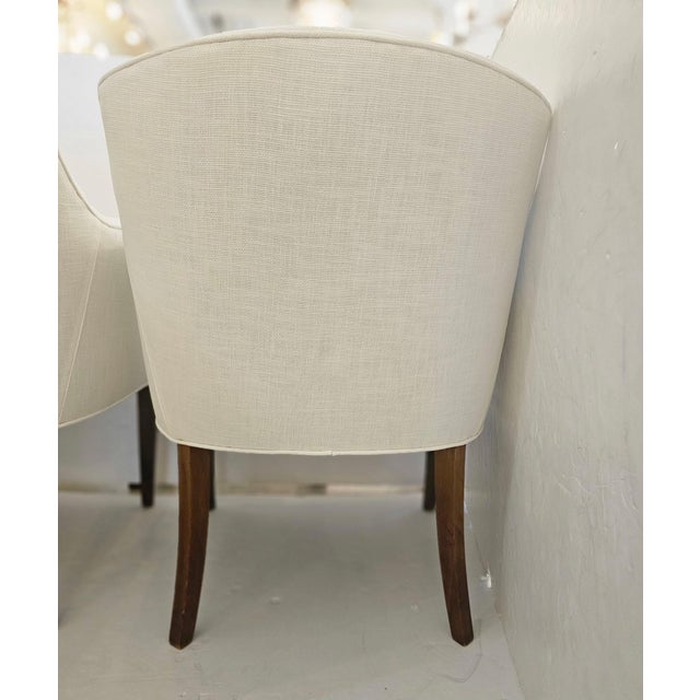 Newly Upholstered 1940s Tailored French Club Lounge Chairs -a Pair For Sale - Image 9 of 9