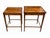Pair of Baker Furniture Burl Wood Nesting Tables With Gallery Tray Tops For Sale In New York - Image 6 of 11