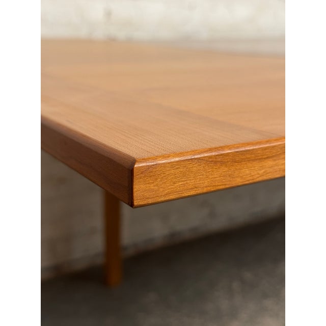 Brown Vintage Danish Modern Extendable Teak Dining Table by Ansager Møbler For Sale - Image 8 of 16