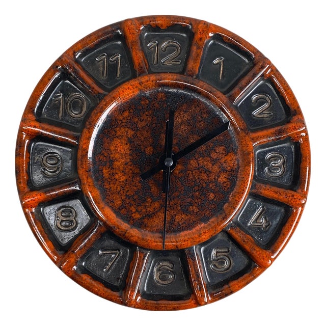 Mid-Century Modern Wall Clock by Tófej, 1970s For Sale