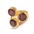 Contemporary Triple Garnet Glow Gold Adjustable Ring, Size 8 For Sale - Image 3 of 9