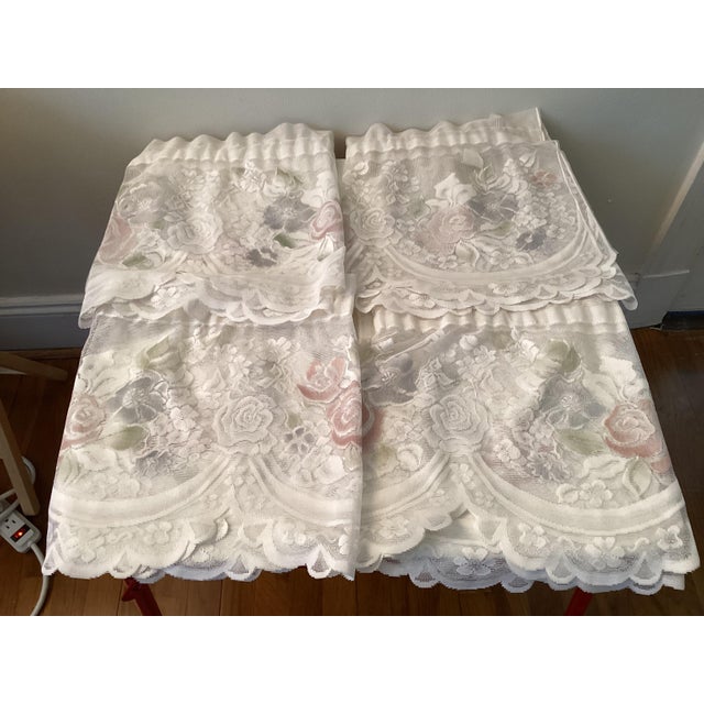 1950s Four Vintage Lace Valances For Sale - Image 5 of 16