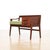 Mid 20th Century Entryway Bench in Teak & Green For Sale - Image 9 of 10