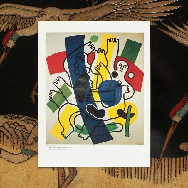 1990 After Fernand Leger "Dance", Full-Color Parisian Print For Sale In Dallas - Image 6 of 8