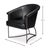 Black Leather Tub Chair For Sale - Image 11 of 11