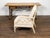 Beige English Midcentury Bleached Faux Bamboo Lounge Chair with Upholstery For Sale - Image 8 of 11