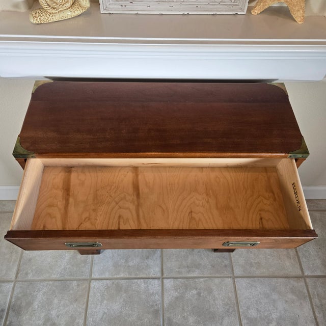 Wood 1990s Harden Furniture Campaign Style Wood Chest of Drawers For Sale - Image 7 of 14