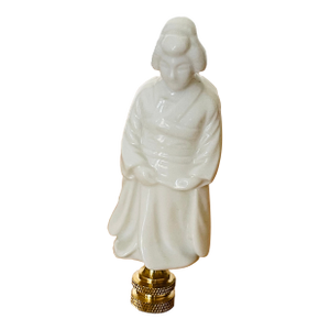 1940s Chinese Porcelain Quan Yin Lamp Finial