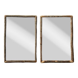 Vintage Rustic Branch Mirror - a Pair For Sale