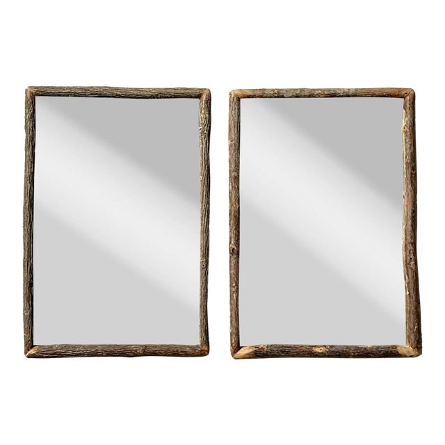 Vintage Rustic Branch Mirror - a Pair For Sale