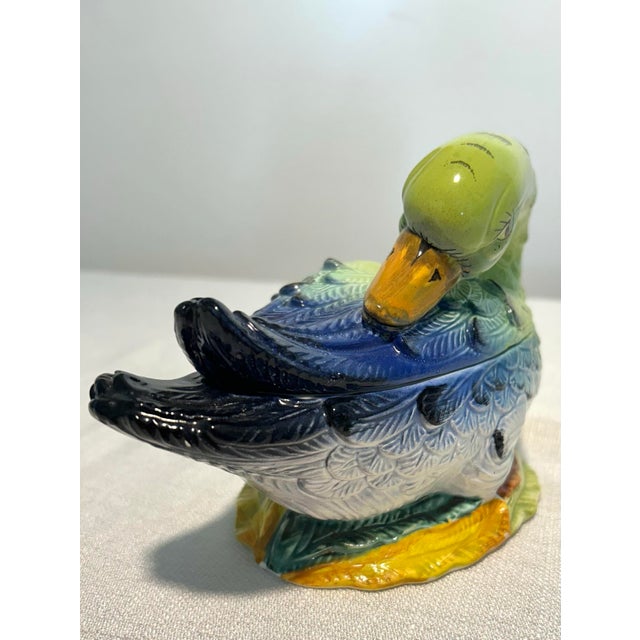 Mid 20th Century Neiman Marcus Italian Porcelain Duck Trinket Dish For Sale - Image 4 of 9