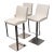 Contemporary Adjustable Swivel Bar Stools, Set of Three For Sale