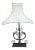 1990s Safavieh Regal Bronze Lamp W/ Unique Shade For Sale