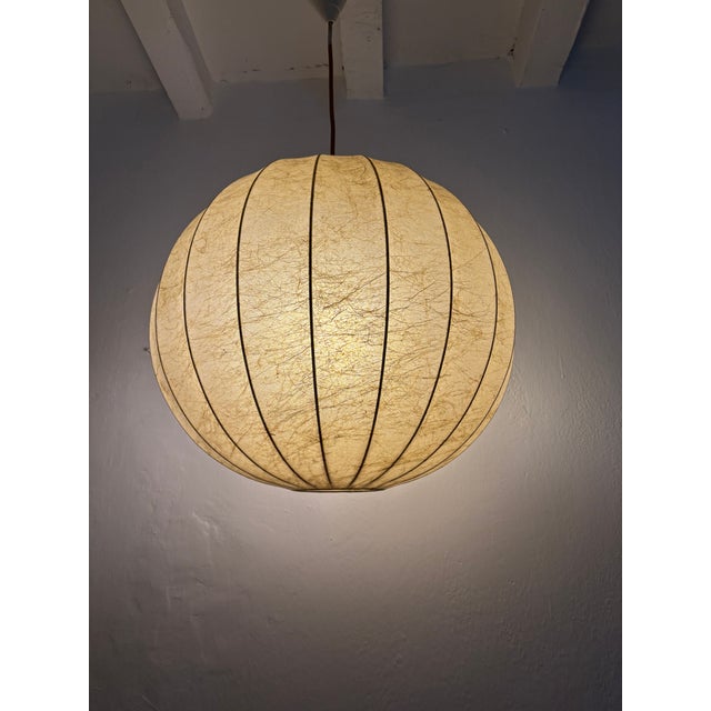 Mid-Century Modern Hans Bergstrom by Atelje Lyktan, Cocoon Ceiling Pendant Resin Chandelier Flos For Sale - Image 3 of 12