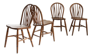 19th Century British Military Windsor Chairs, Set of 4