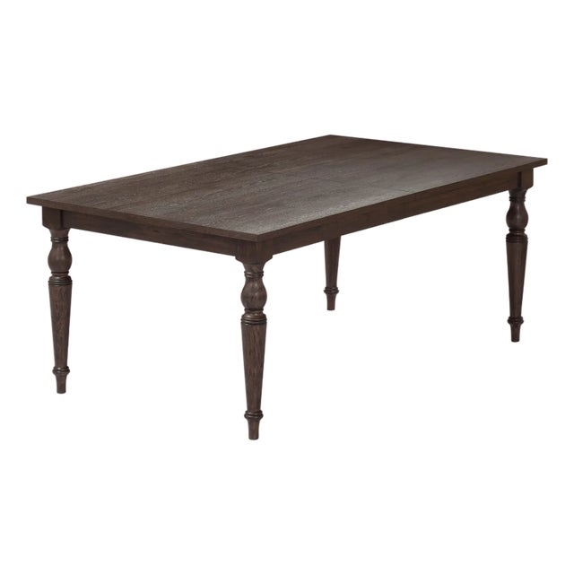 Mila Dark Brown Extendable Rectangular Dining Table For Sale - Image 11 of 11