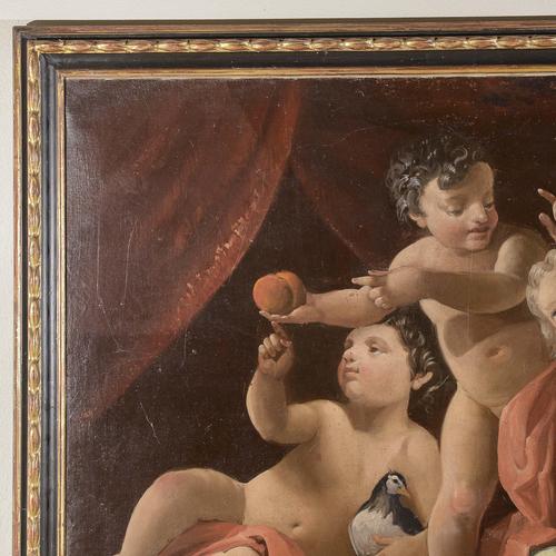 Dancing Cherubs, Oil on Canvas, Framed For Sale - Image 4 of 8