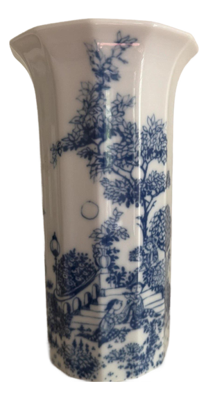1970s Rosenthal Studio-Linie Germany Vase Blue And White by Bjorn Wiinblad