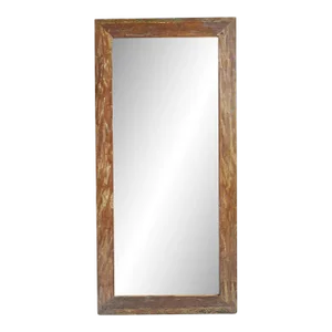 Vintage Reclaimed Teak Wood Frame Mirror