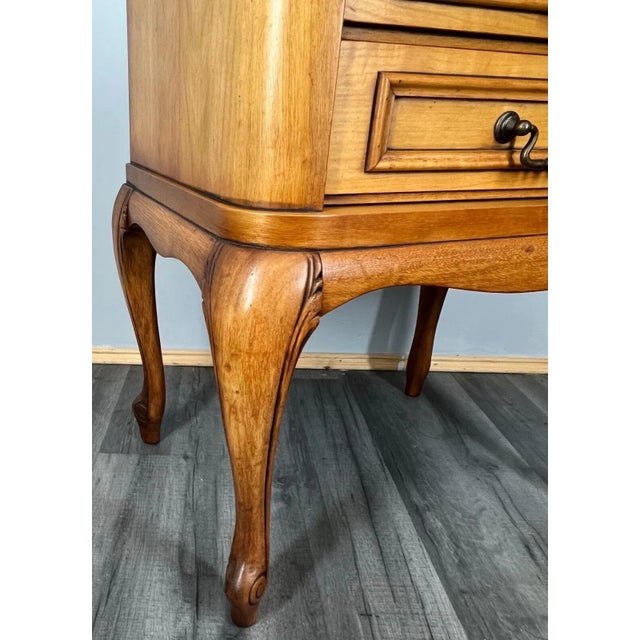 Wood French Louis XVI Bedside Table For Sale - Image 7 of 12