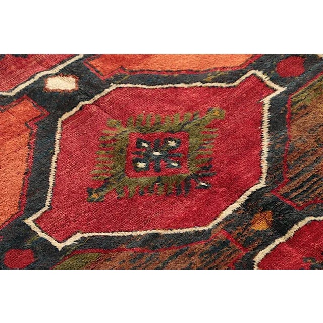 Textile Antique Caucasian Karabaugh / Kazak Rug 4'7" X 12'2" Circa 1920's For Sale - Image 7 of 13