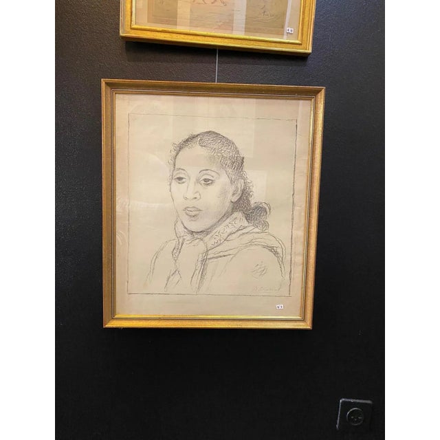 Alexandre Blanchet, Young Woman, Pastel on Paper For Sale - Image 3 of 9