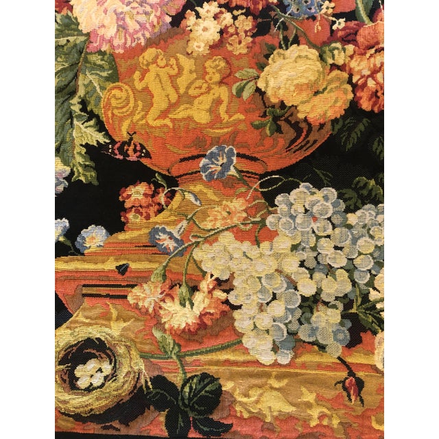 Large Vintage Hanging French Tapestry Wall Art For Sale - Image 4 of 11