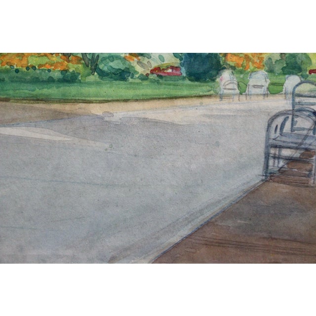 A View of the Park in Menton by Tony Minartz, 1930s For Sale - Image 17 of 18