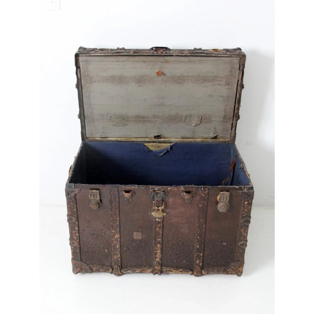 Antique Travel Trunk For Sale - Image 6 of 13
