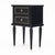 Brass Pair of French Louis XVI Style Ebonized and Brass Two-Drawer Side Tables For Sale - Image 8 of 9