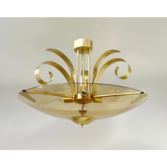 Art Deco 21st Century Piuma Chandelier by Fabio LTD For Sale - Image 3 of 7