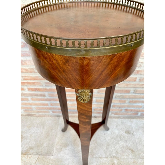 Antique French Louis XVI Style Walnut Bouillotte Side Table, 1800s For Sale - Image 18 of 18